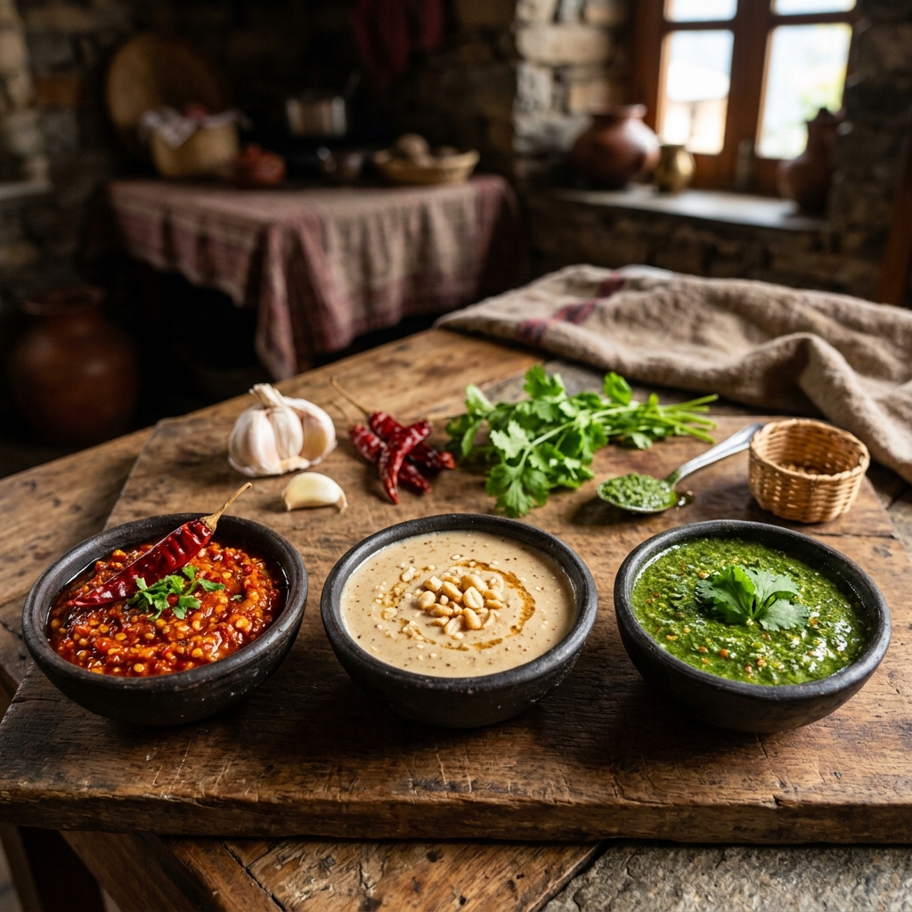 Handcrafted Chutneys and Fresh Momo Ingredients